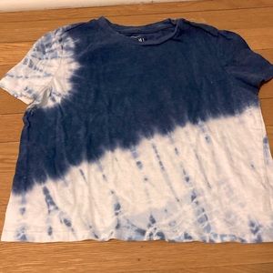 Blue and white tee shirt